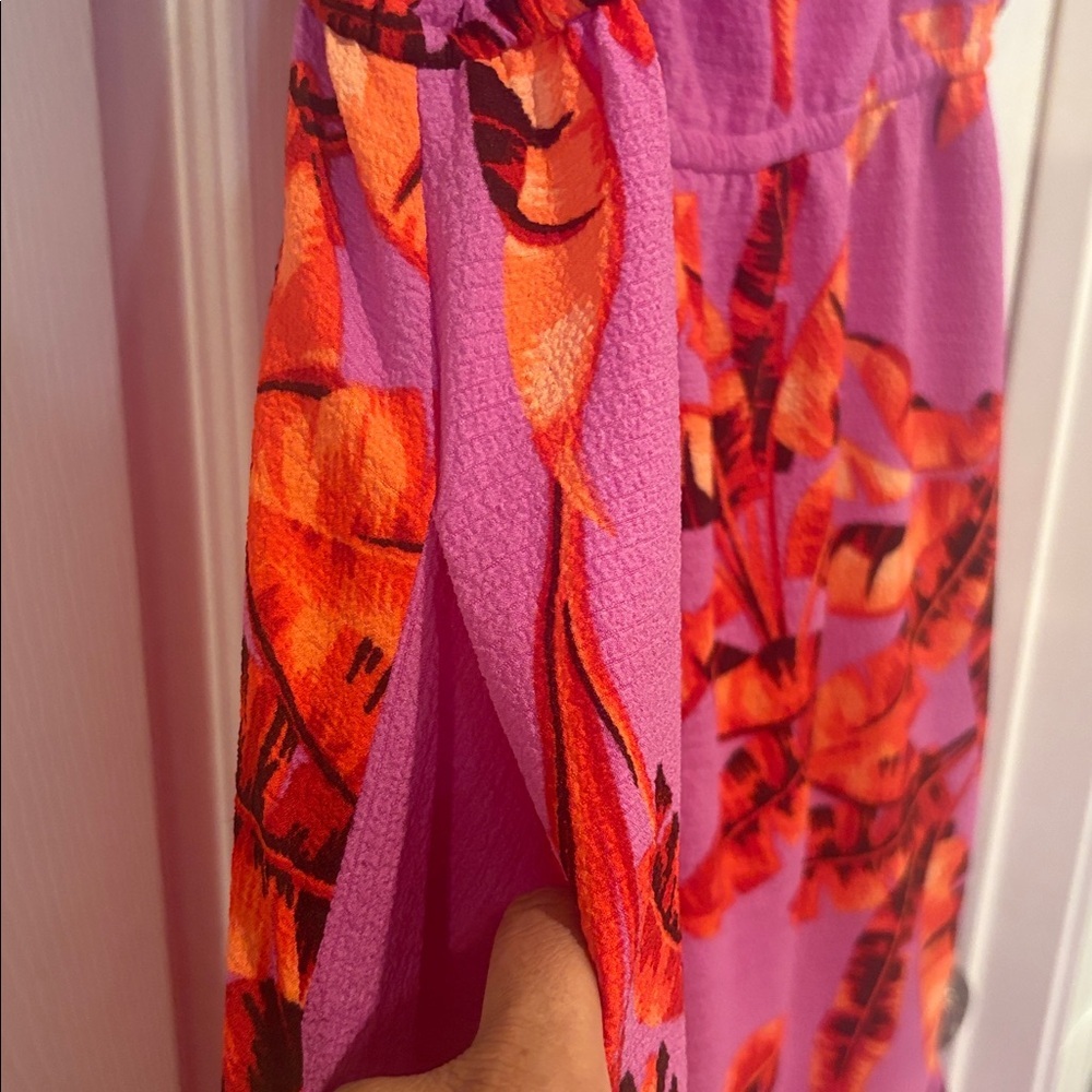 Sofia by Sofia Vergara Purple and Orange Floral Maxi Dress - Picture 3 of 4
